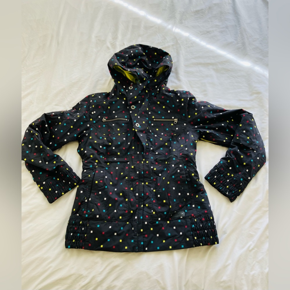 Burton Lush Snowboard Jacket, Black Polka Squares